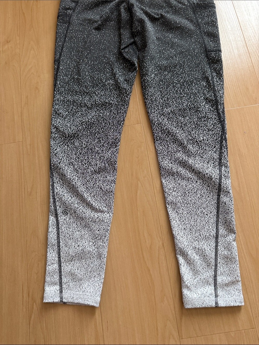 C9 BY CHAMPION ATHLETIC WORKOUT LEGGINGS SPECKLED OMBRÉ DESIGN SIDE POCKETS LG - Picture 14 of 14
